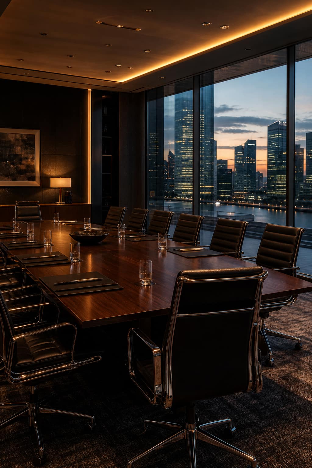 Executive boardroom consultation at Helion Nexus